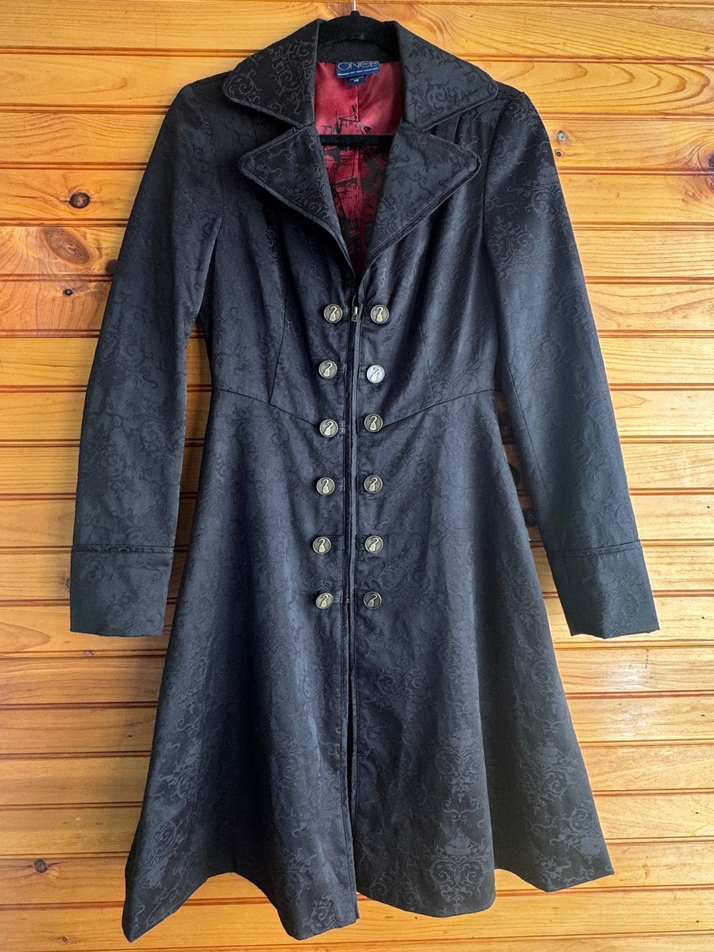 Hot Topic Once Upon A Time Hook Jacket Fit Flare Goth Pirate S